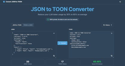 JSON to TOON Converter gallery image