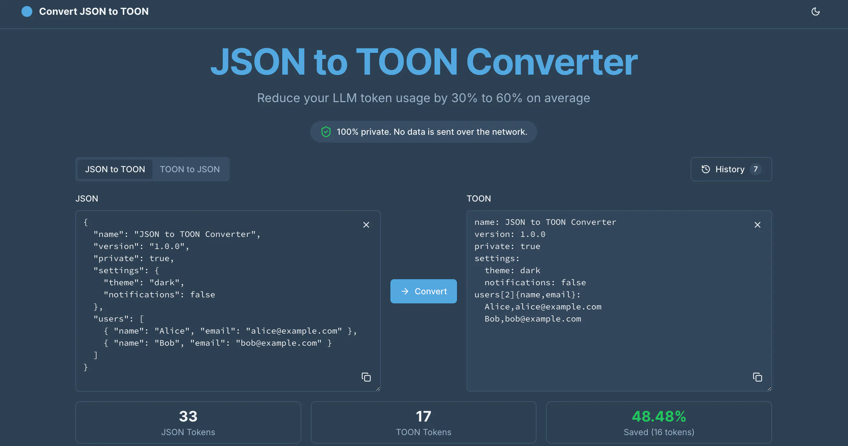 JSON to TOON Converter