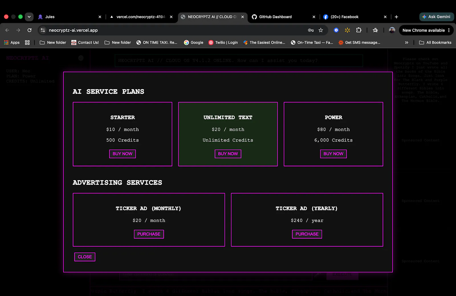 Neocryptz AI screenshot 2