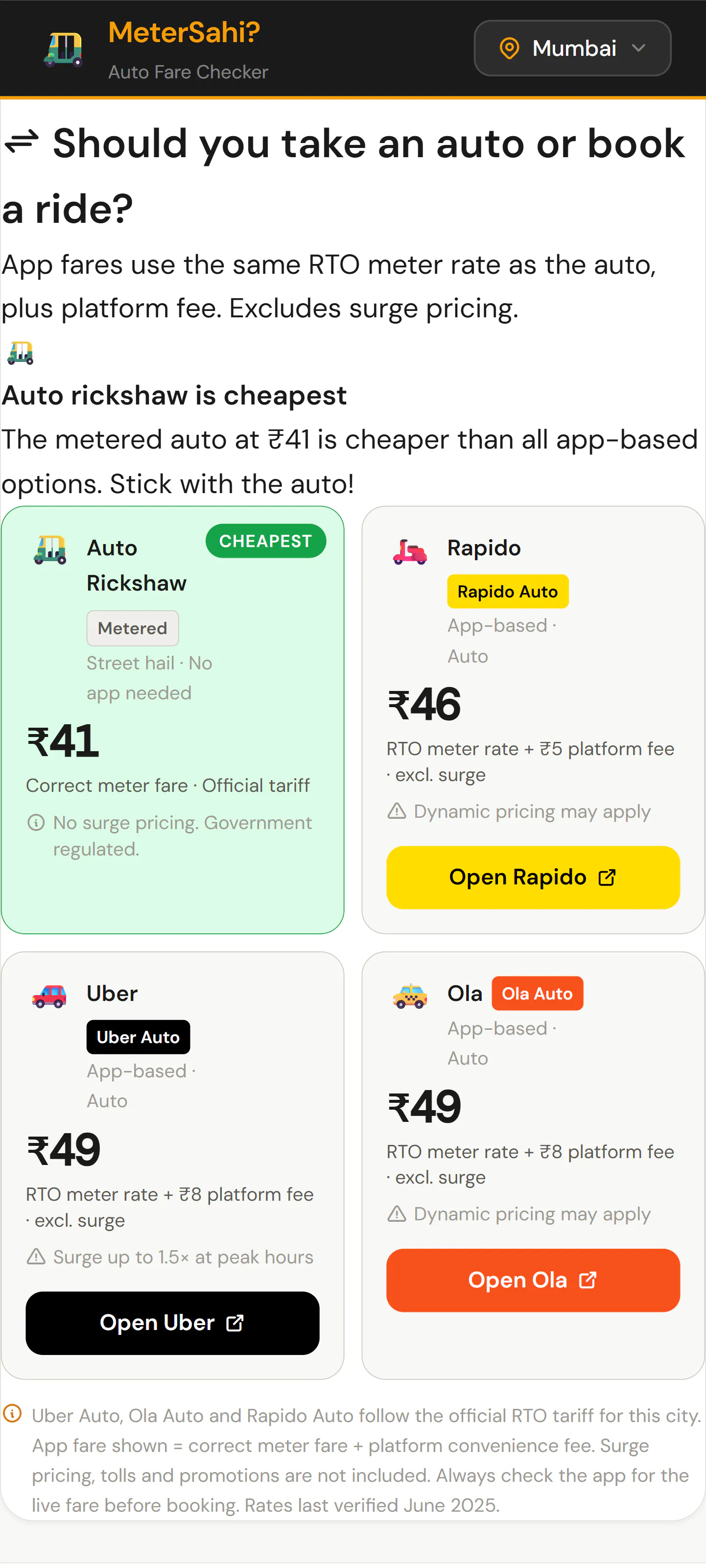 MeterSahi? - Auto Rickshaw Fare Checker gallery image