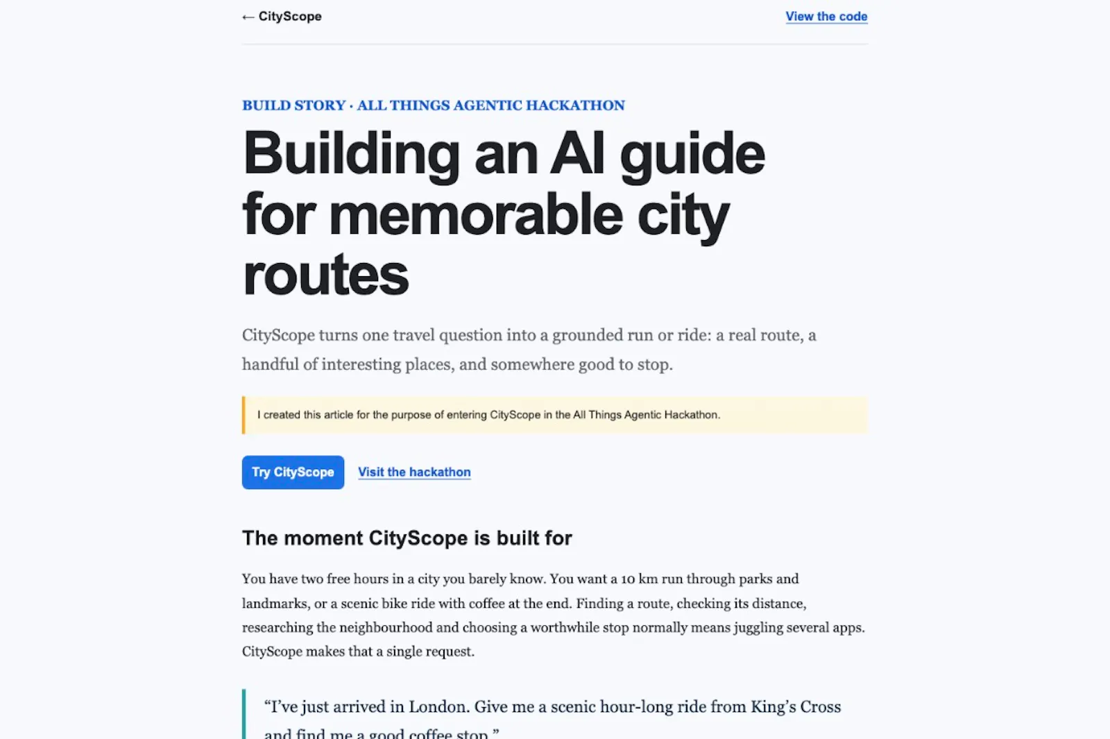 CityScope screenshot 1