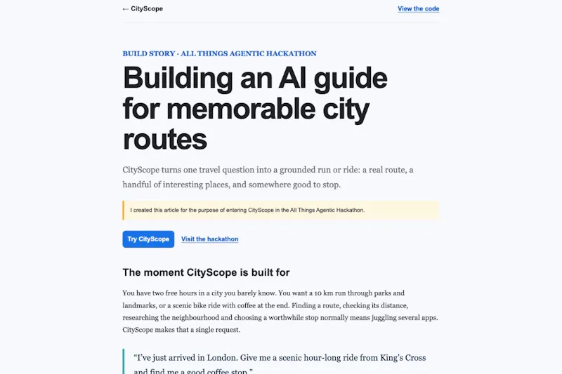 CityScope screenshot 1