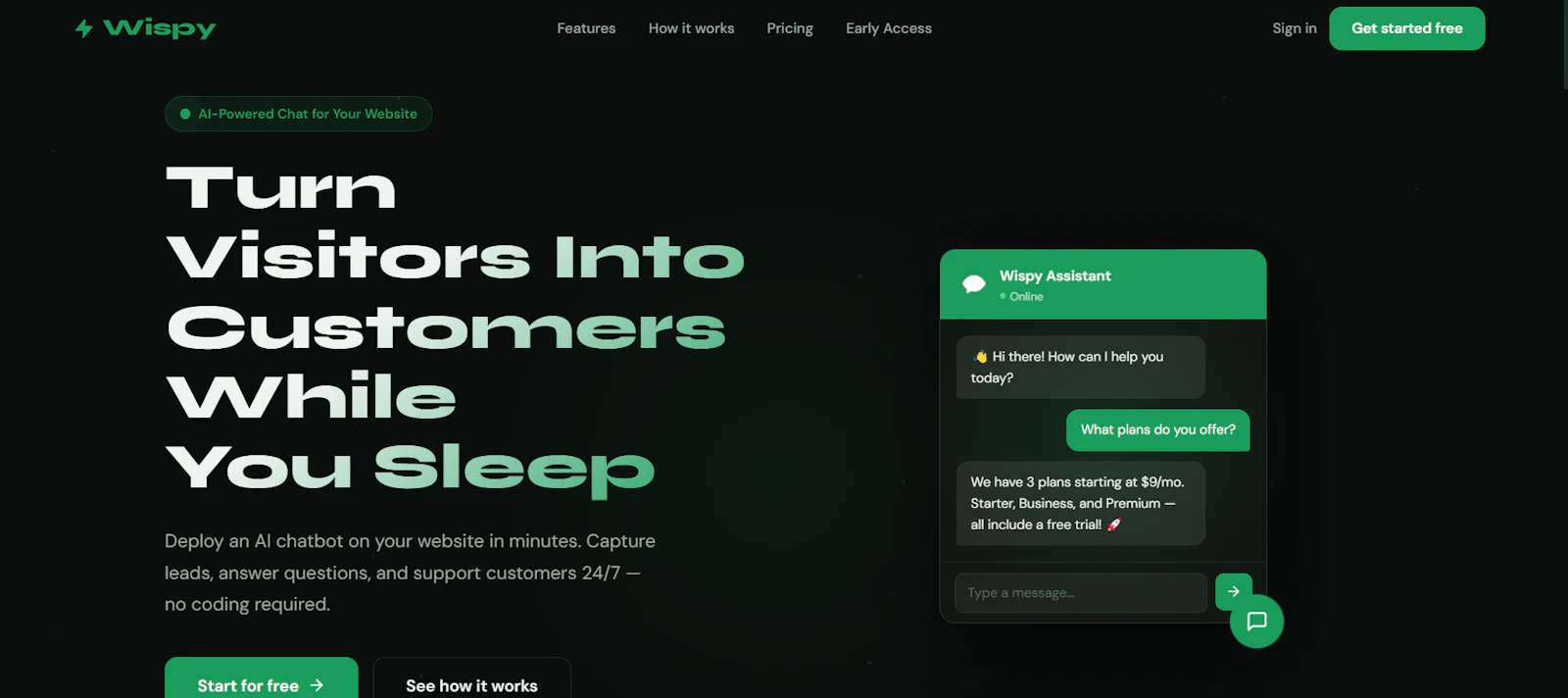 Wispy Dashboard screenshot 1