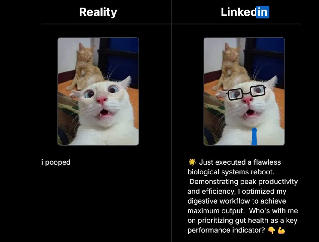 Reality vs Linkedin cringe gallery image