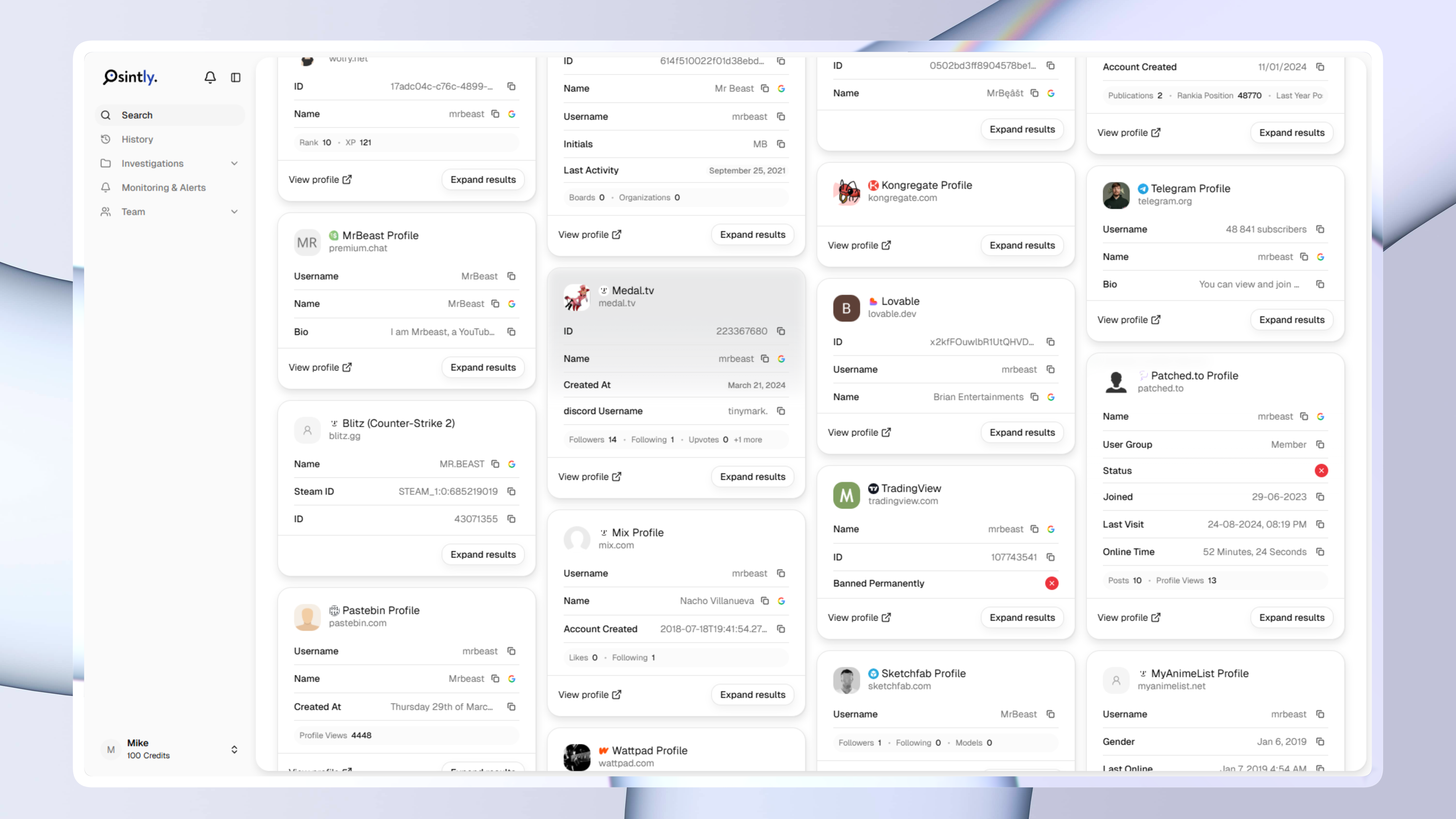 Osintly - Screenshot 3 showing product features and functionality