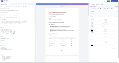 md2pdf.io - Real-time A4 Preview gallery image