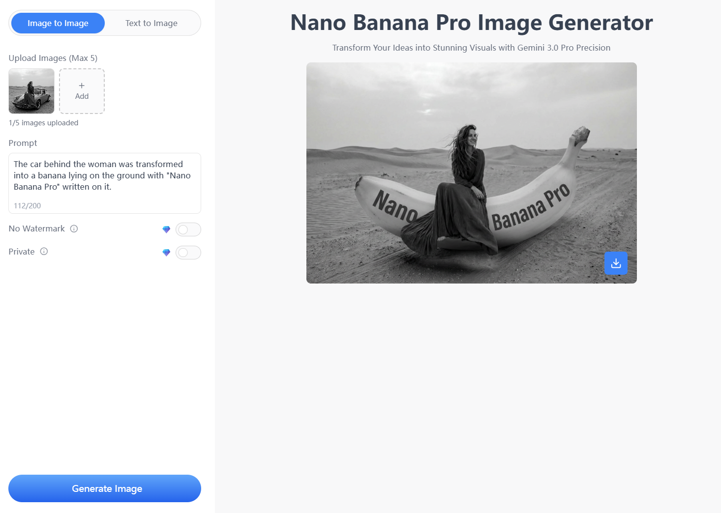 NanoBananaProAI.com - Screenshot 2 showing product features and functionality
