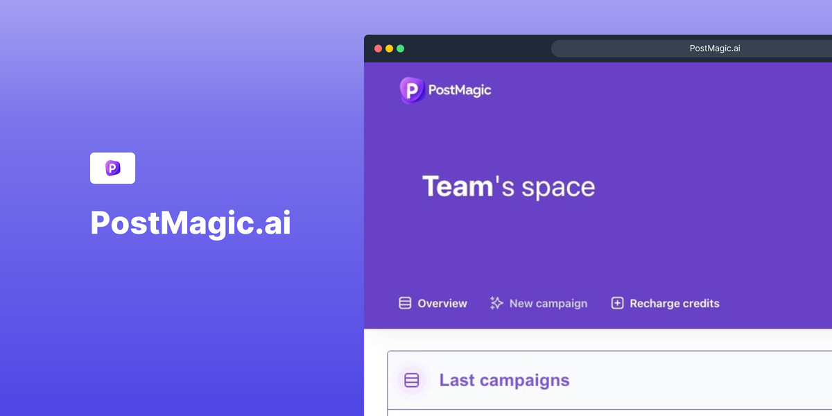 Postmagic - Generatore di post di massa dei social media AI-DRIVEVE ✨ media 1