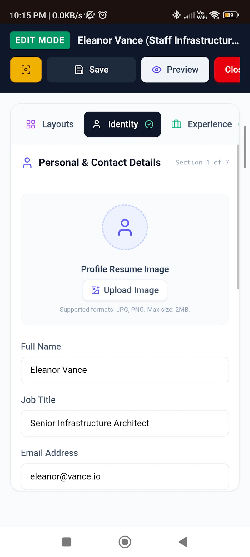 ATS Compliant Free Resume Designer  screenshot 1