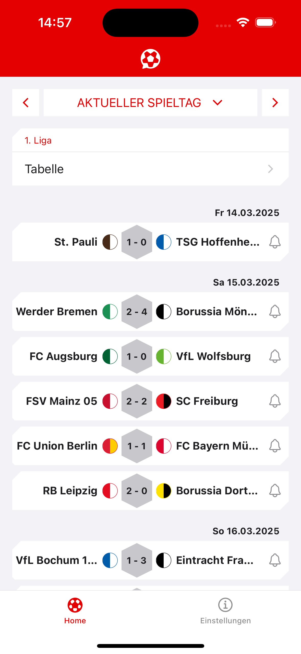 Liga Live -Chat - Die Bundesliga-Chat-App für Echtzeit-Fan-Reaktionen Medien 2