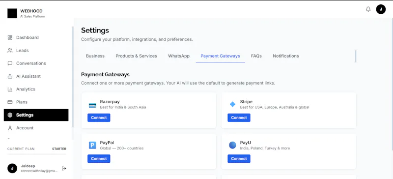 Webhood Sales AI screenshot 4