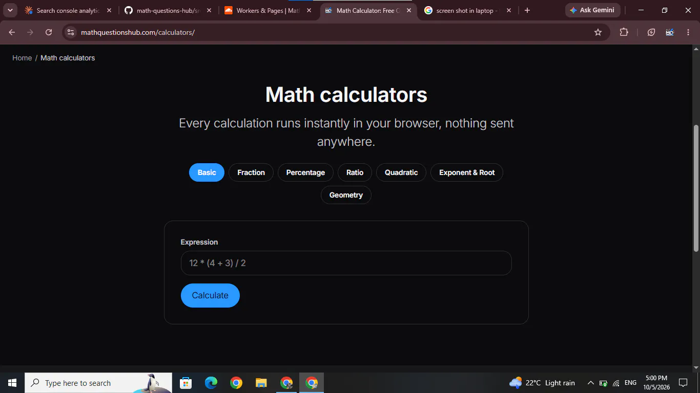 Math Questions Hub gallery image