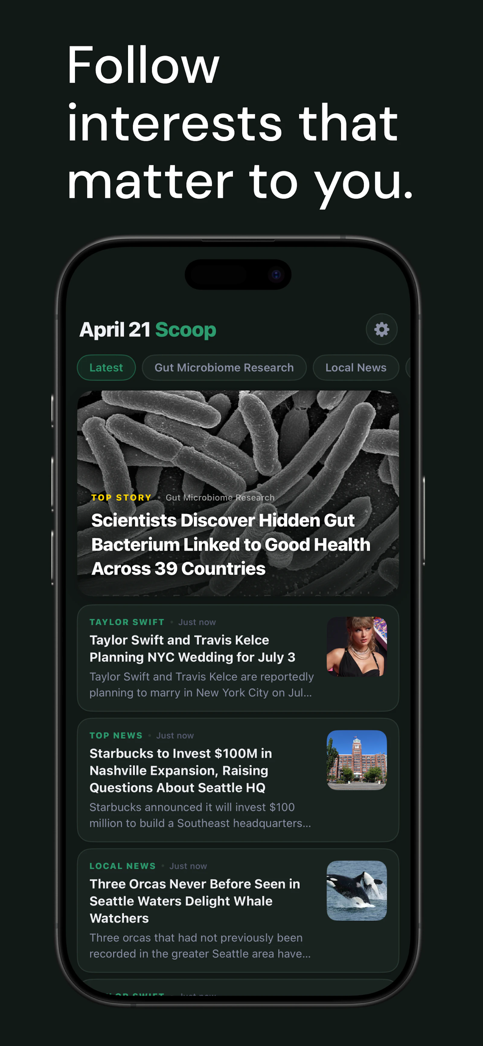 Scoop - Daily Personal News screenshot 1