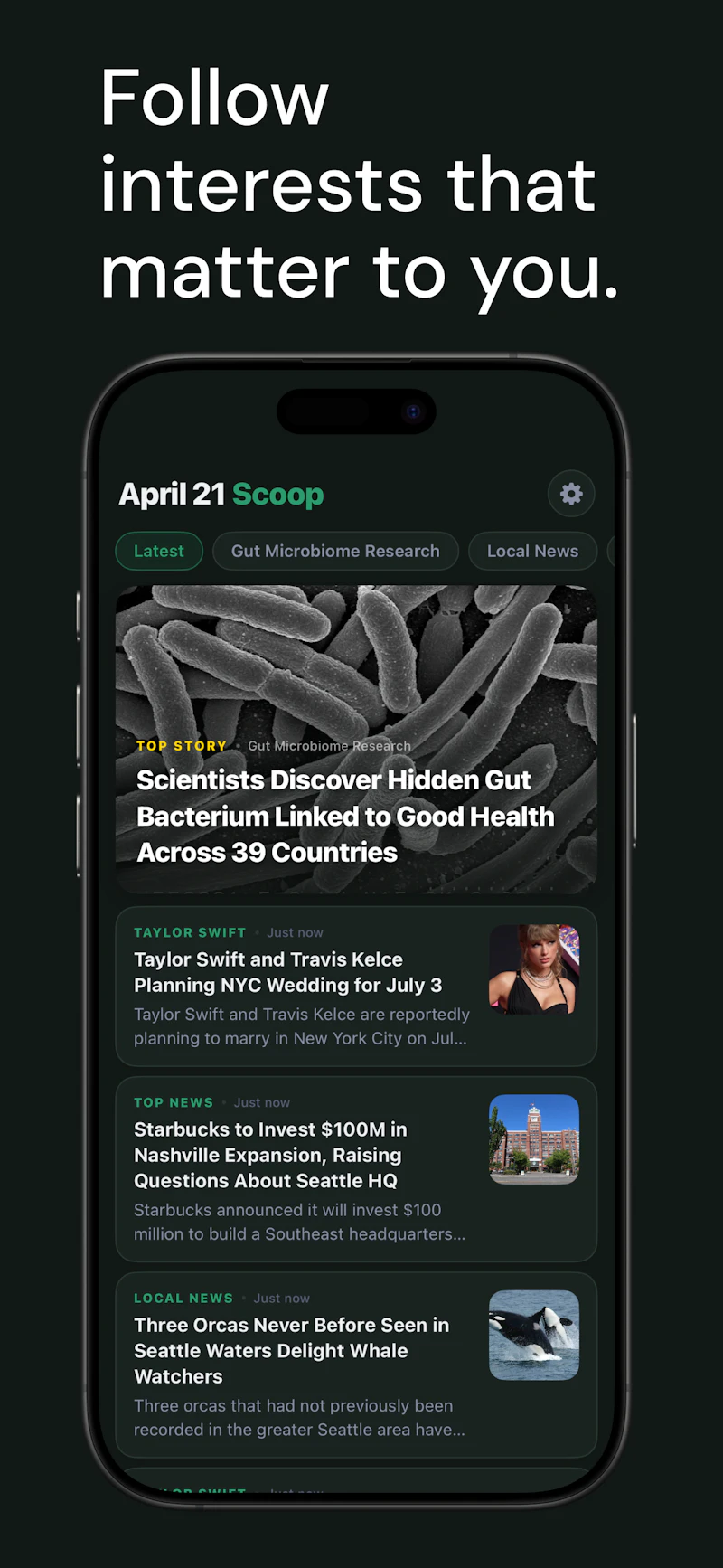 Scoop - Daily Personal News screenshot 1