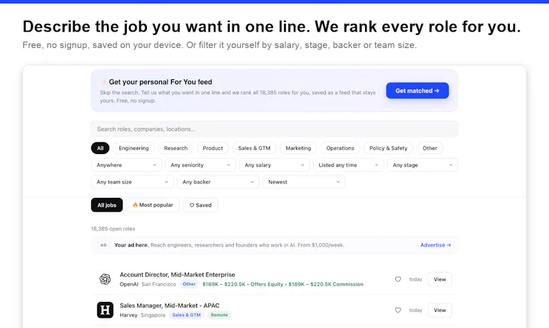 Artificial Intelligence Jobs screenshot 2