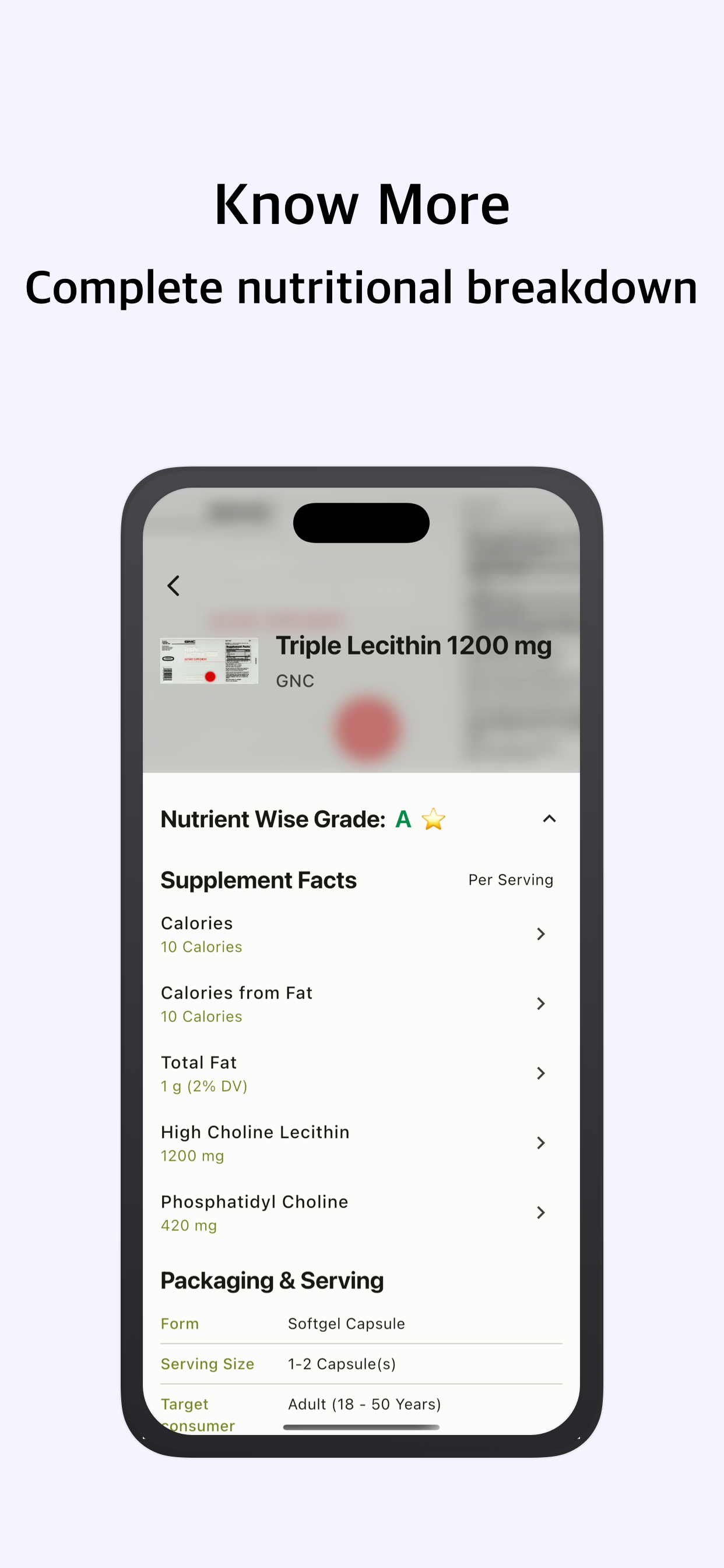 Nutrient Wise - Screenshot 4 showing product features and functionality