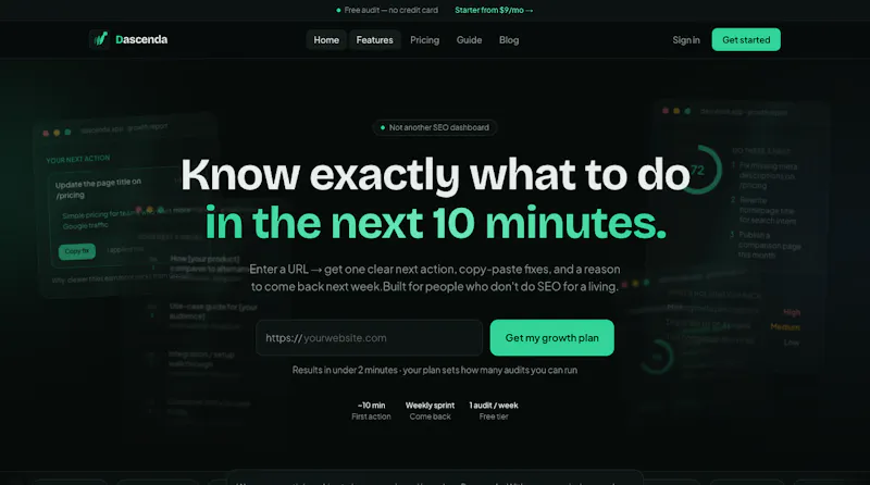 Dascenda - Turn SEO insights into action screenshot 2