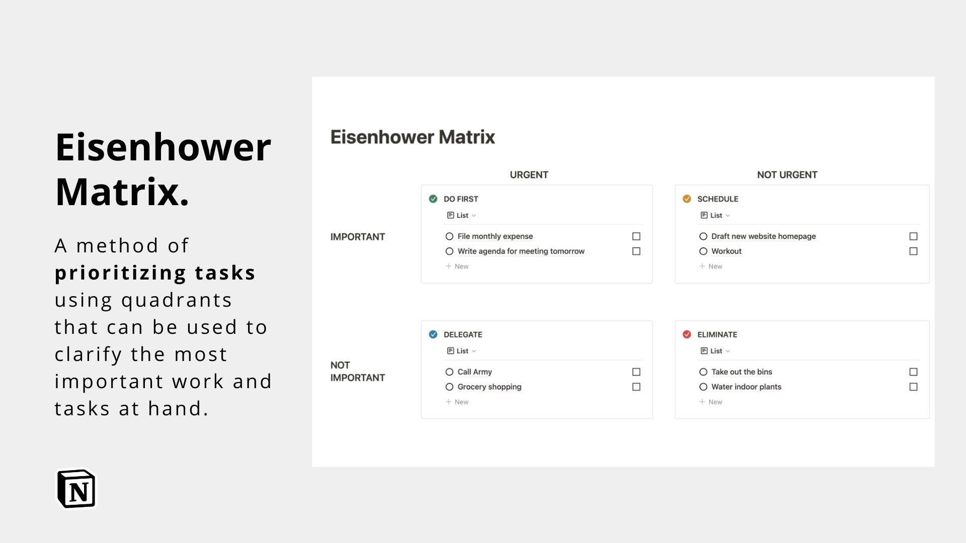 وسائط فكرة - مصفوفة أيزنهاور - Matrix Eisenhower هي وسيلة بسيطة لاتخاذ القرارات. 2
