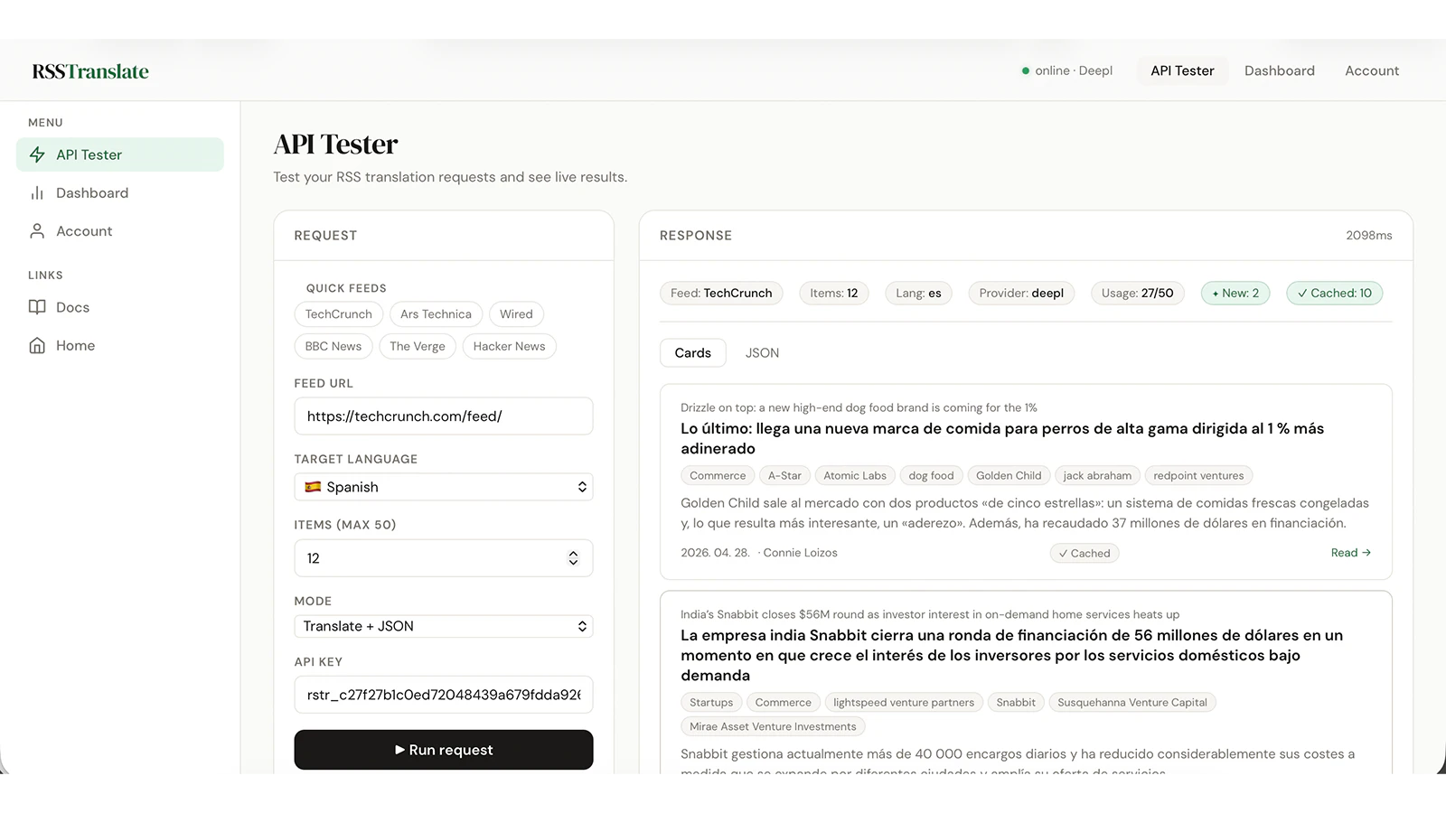 RSSTranslate screenshot 4