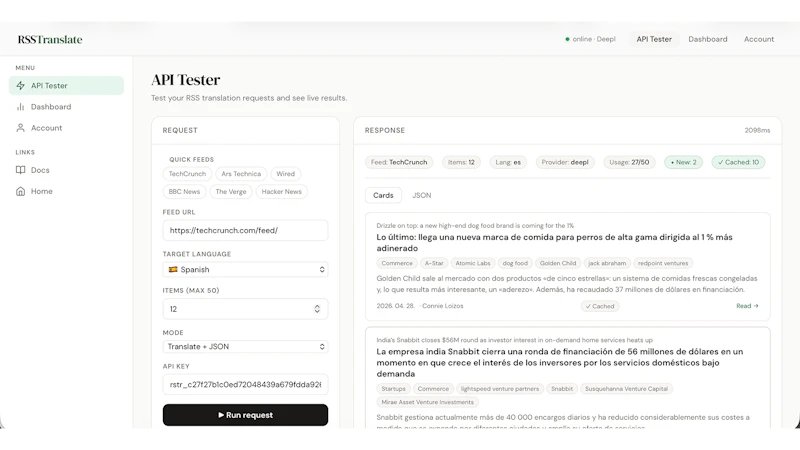 RSSTranslate screenshot 4
