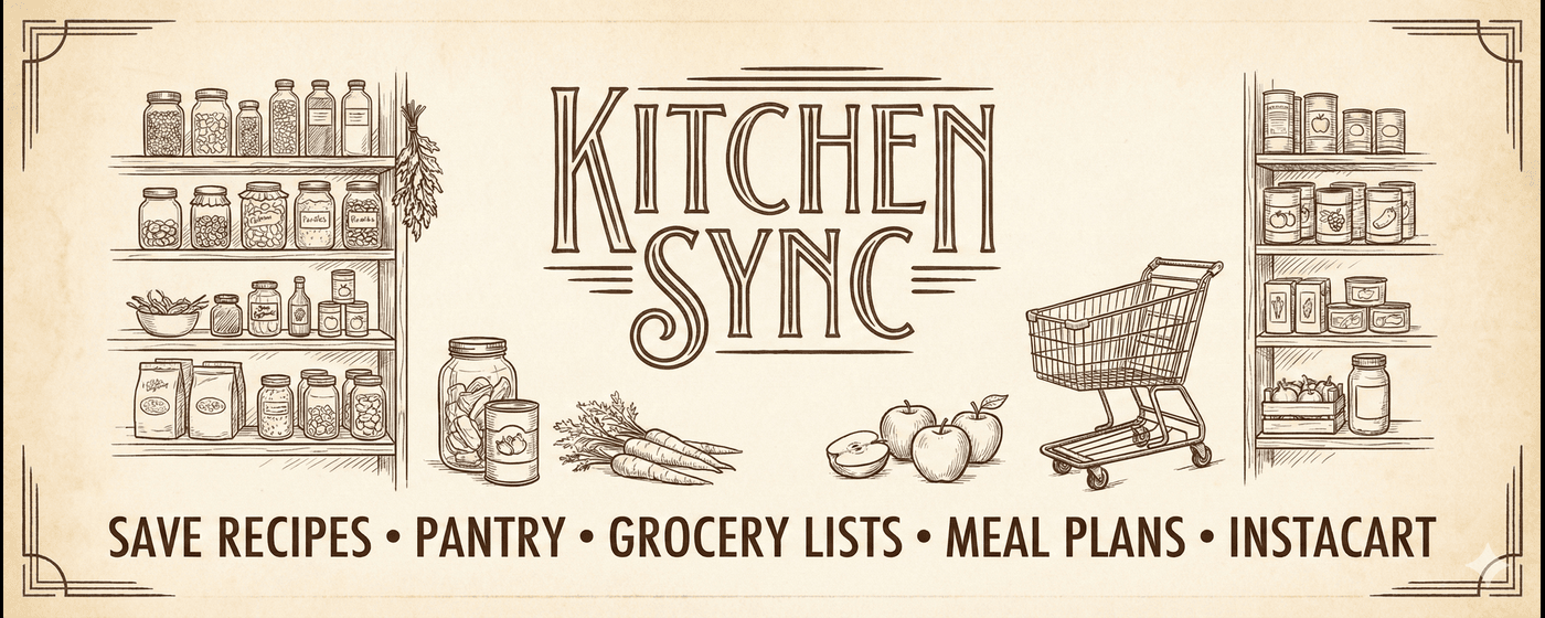 Kitchen Sync – Save Recipes Extension - Main product screenshot demonstrating key features and user interface