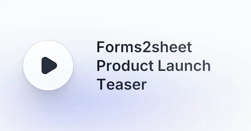 Forms2sheet - Forms to Google Sheets screenshot 6