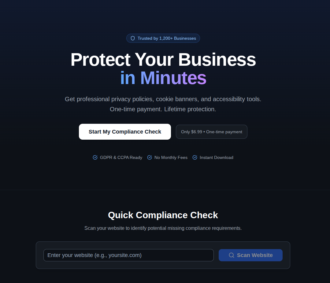Compliance Starter Pack - Main product screenshot demonstrating key features and user interface
