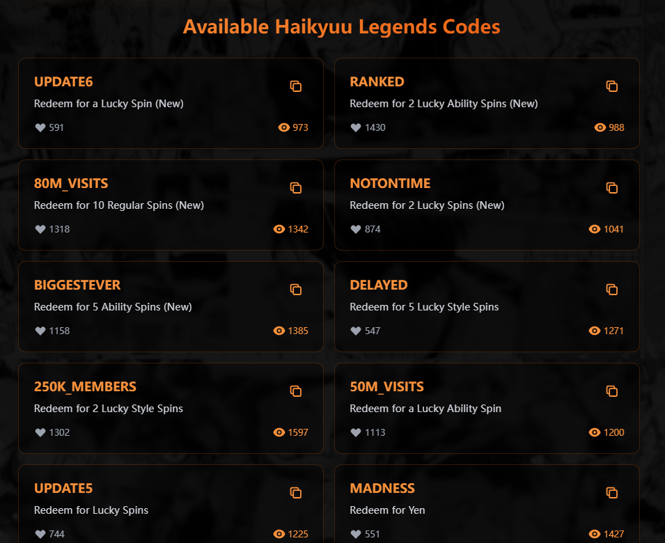 Media Kod Haikyuu Legends - Kod Haikyuu Legends 2025 2