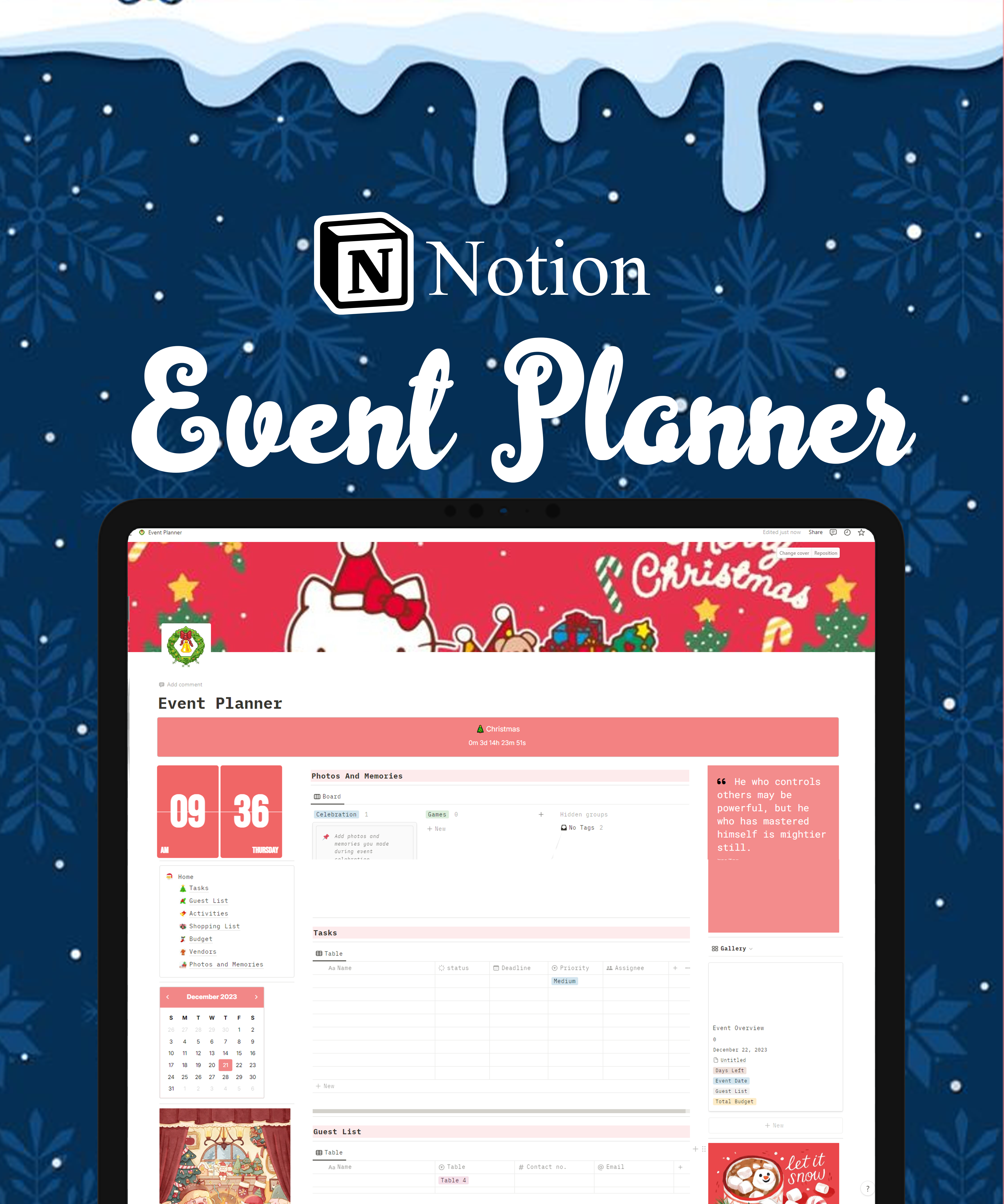 Event Planner[Christmas Aesthetic]