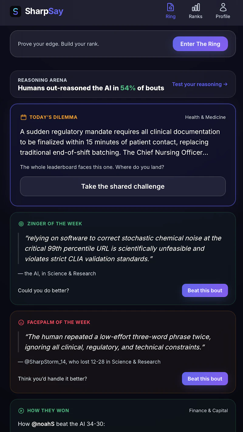 SharpSay - Battle AI & Rank screenshot 1