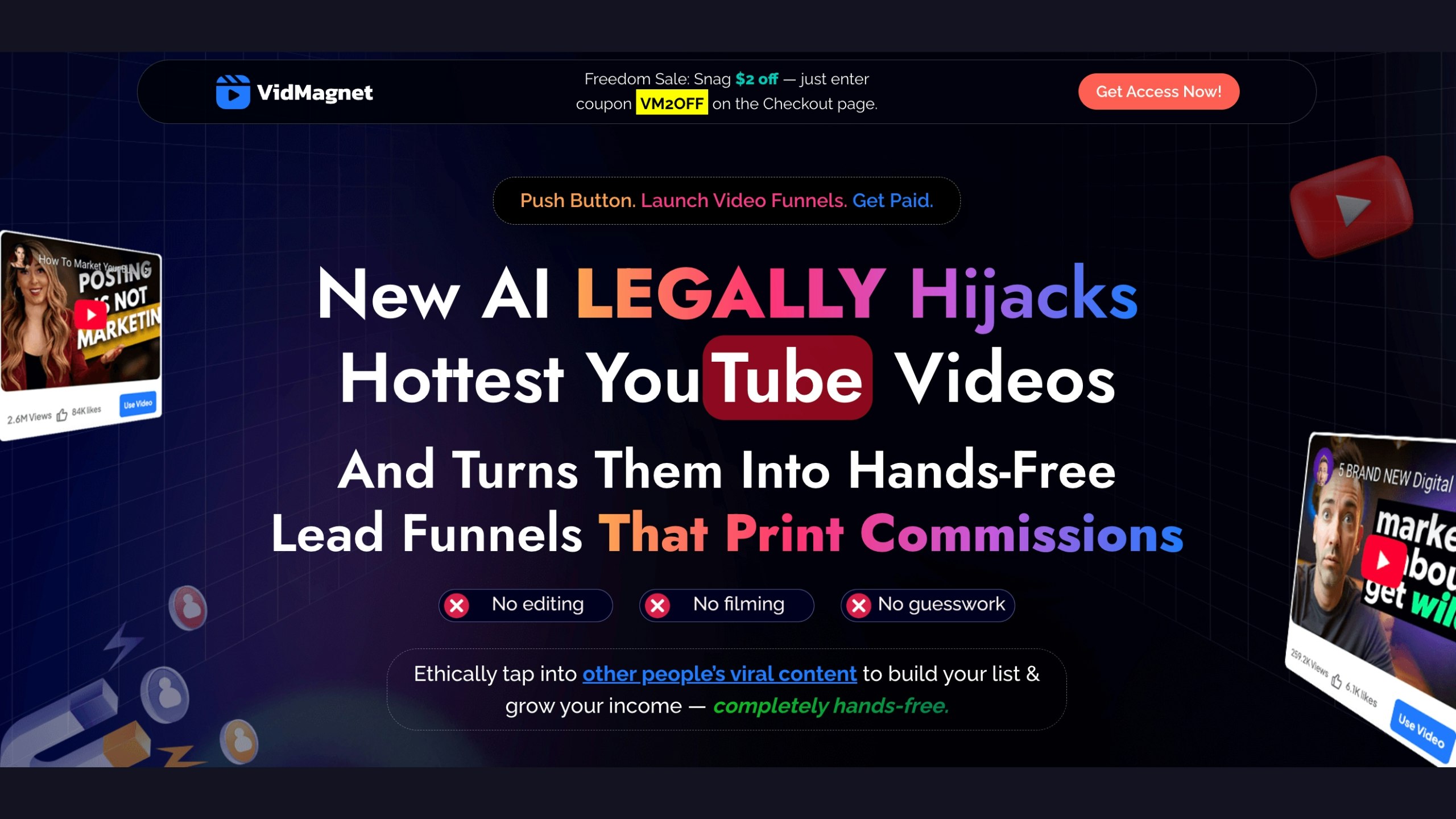 Wit Magnet - Builder con imbuto video alimentato dall'intelligenza artificiale per la collezione di lead media 2