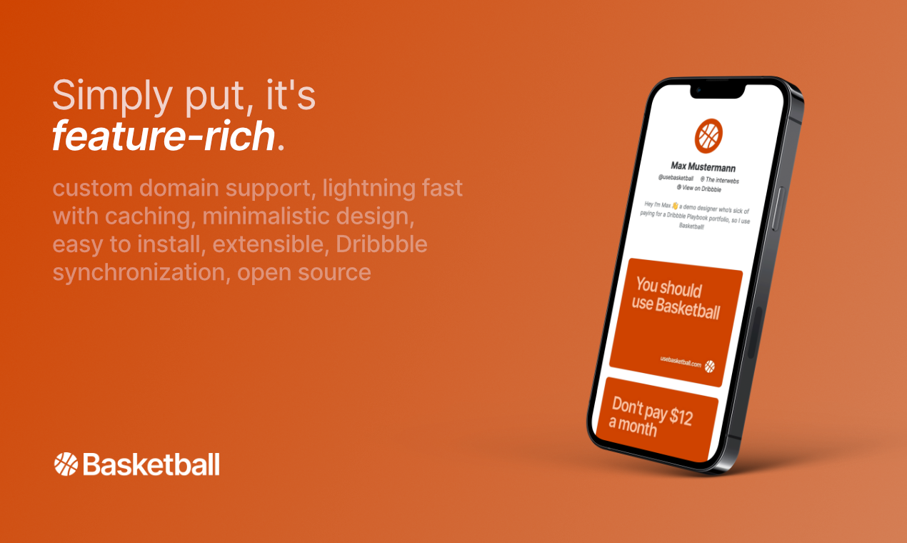 وسائط كرة السلة - استضف محفظة مجانية مع لقطات Dribbble الخاصة بك 3