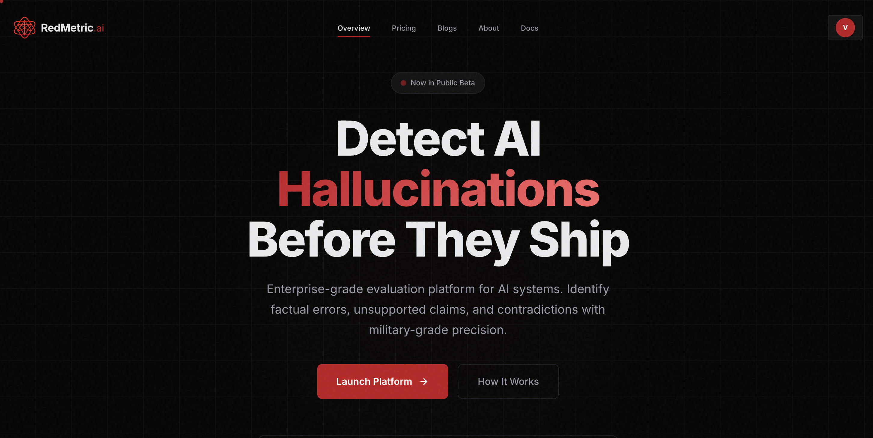 RedMetric - Main product screenshot demonstrating key features and user interface