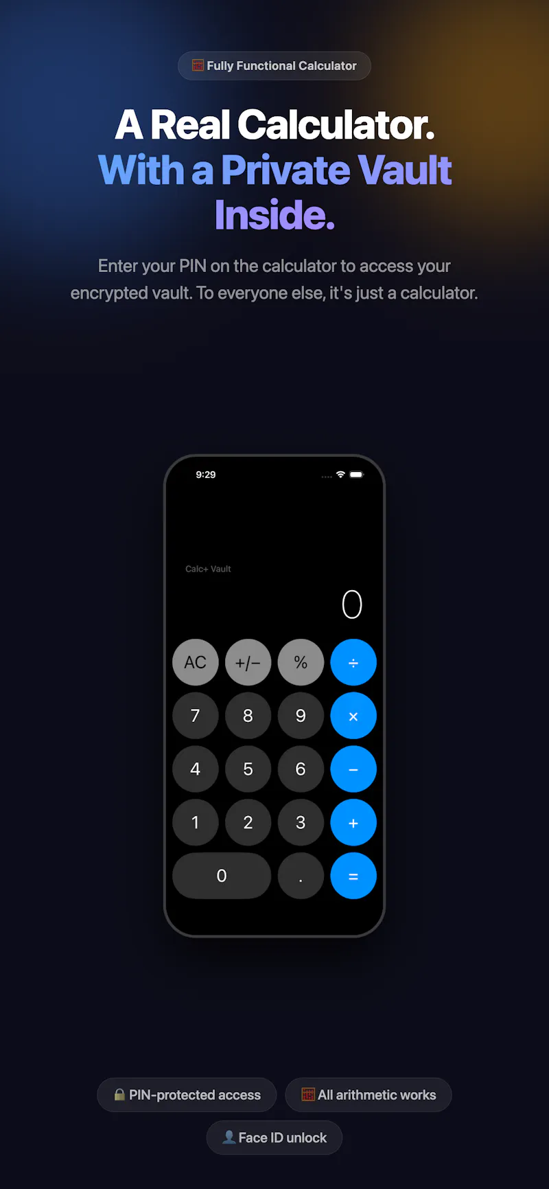 Calc+ Vault screenshot 2
