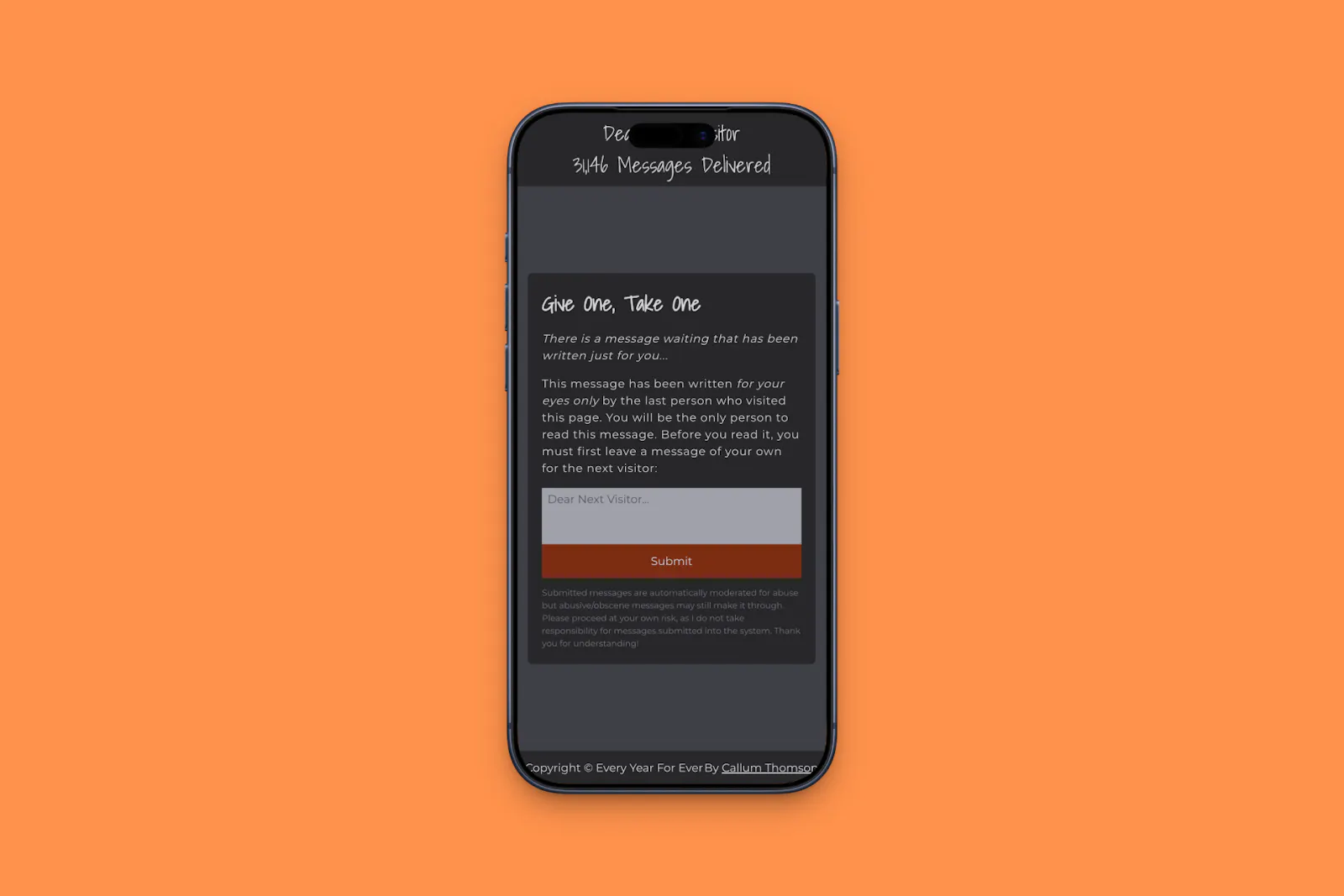 Dear Next Visitor screenshot 2