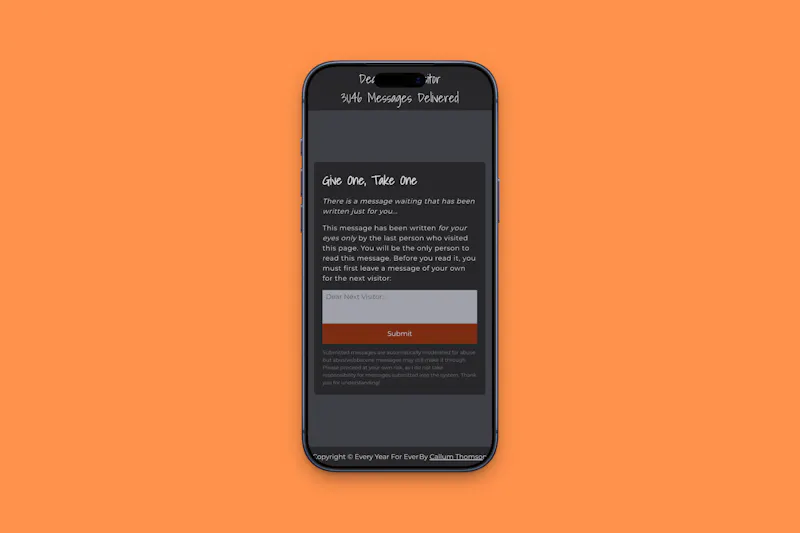 Dear Next Visitor screenshot 2