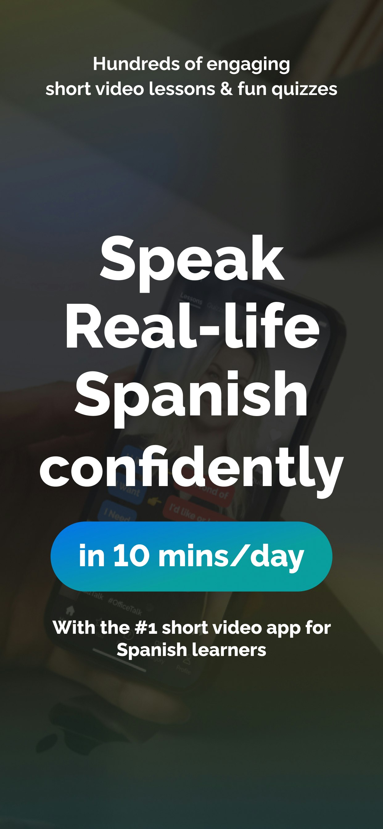 Fluentjoy Spanish - Main product screenshot demonstrating key features and user interface