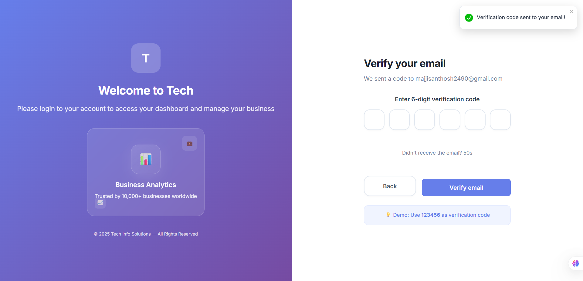 Business Login UI – React Kit gallery image