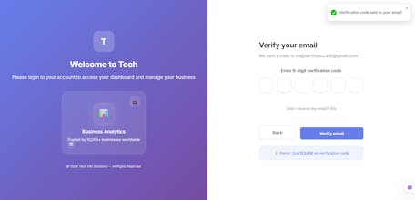 Business Login UI – React Kit gallery image