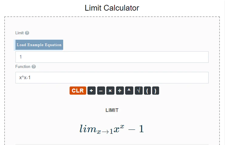 Limit calculator
