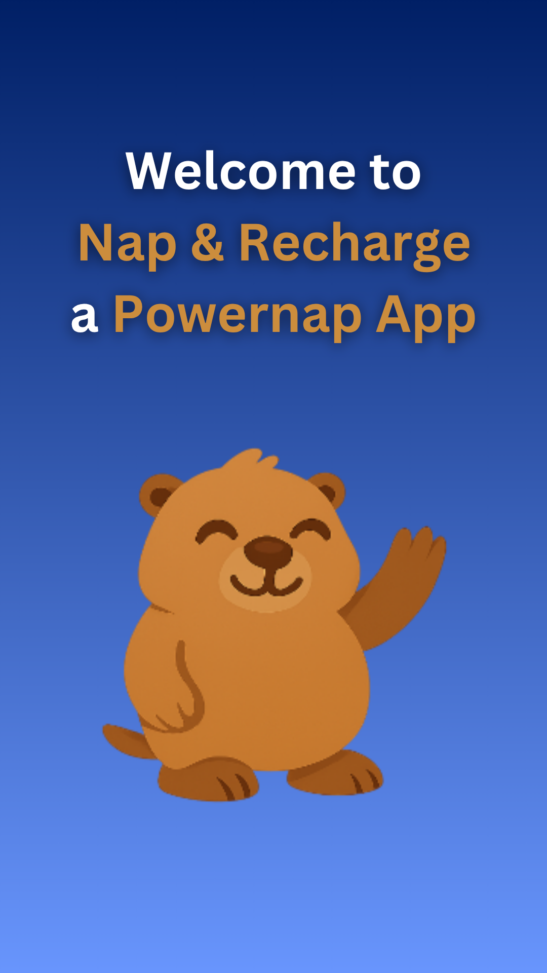 Nap & Recharge - Main screenshot showing features and interface