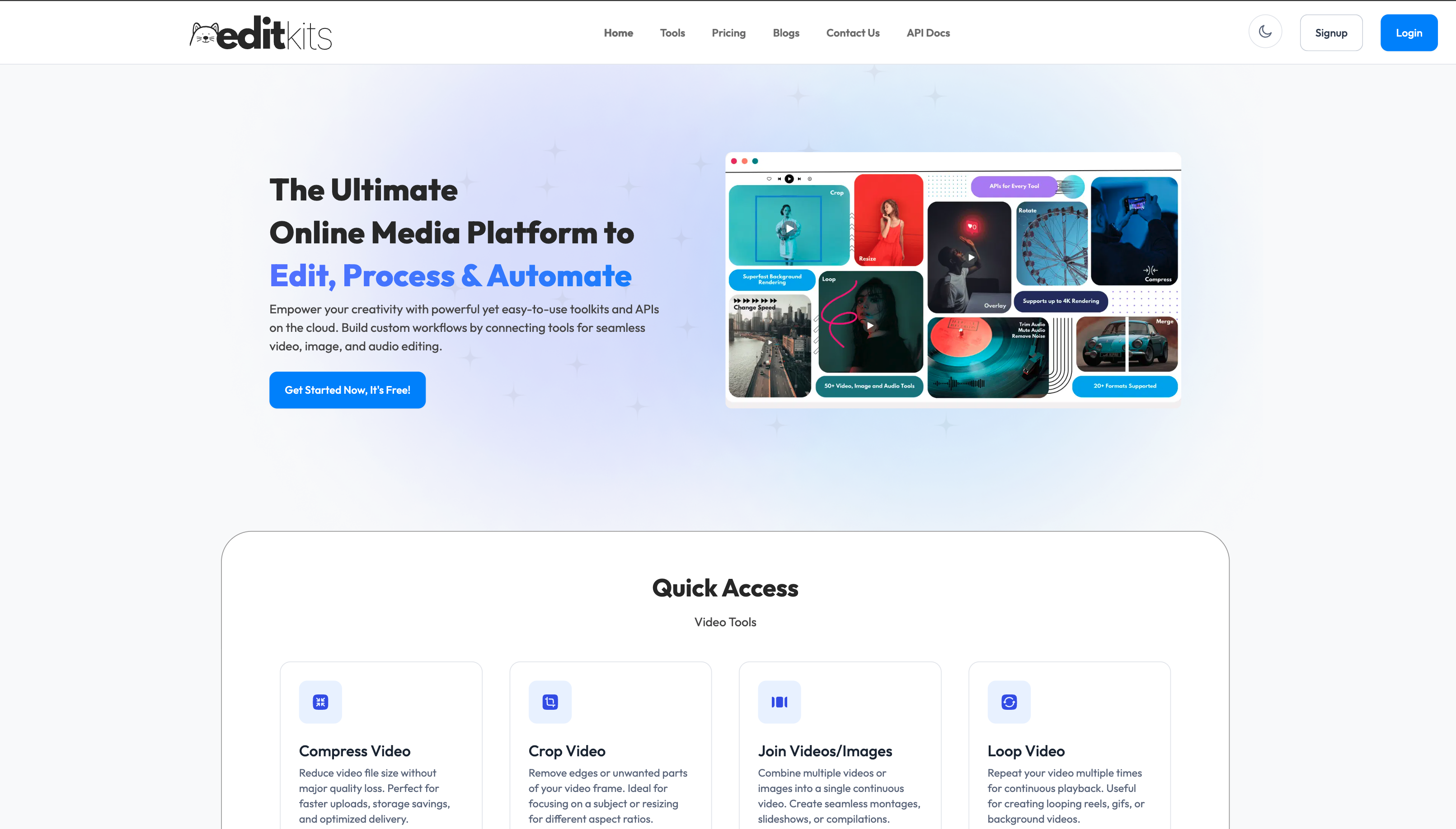 وسائط editkits - واجهات برمجة التطبيقات القوية للفيديو والصوت والصور 1