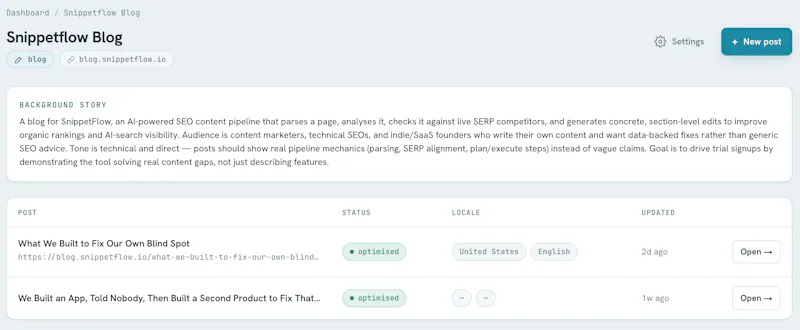 Snippetflow screenshot 2