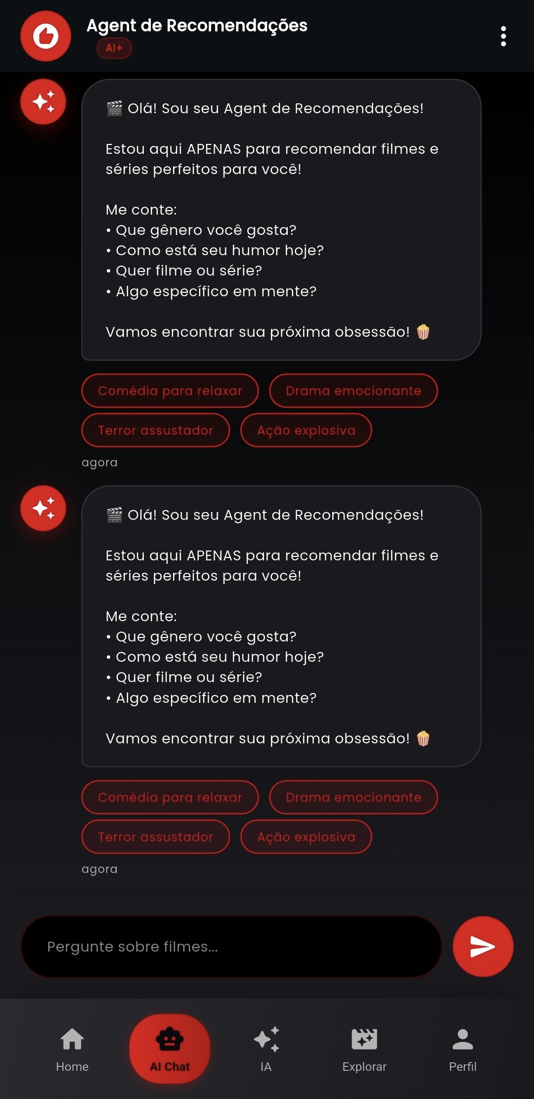 CineGenius - Main screenshot showing features and interface