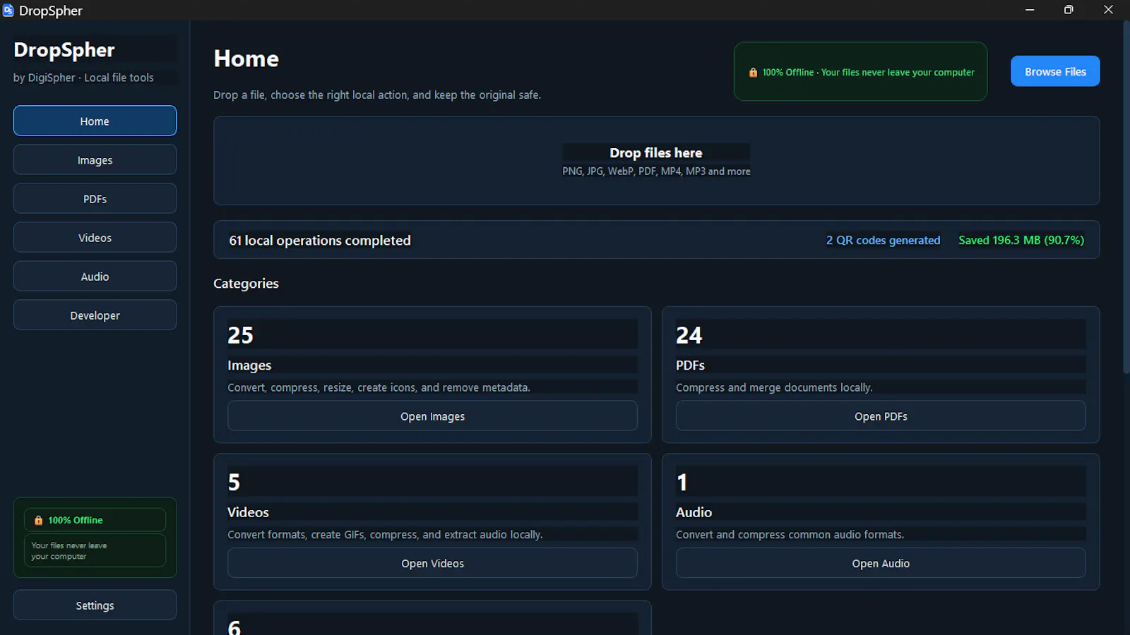 DropSpher File Converter screenshot 1