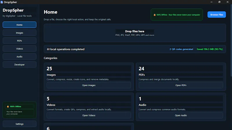 DropSpher File Converter screenshot 1