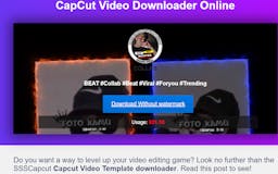 SSS Capcut video downloader media 3