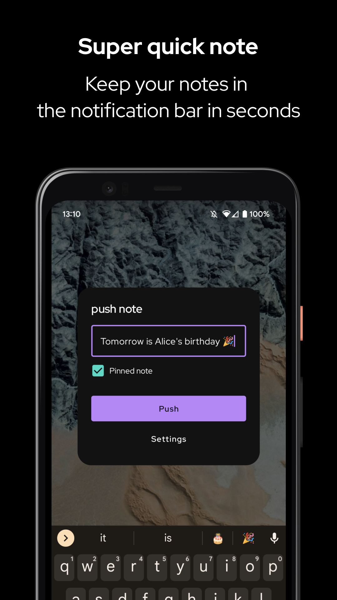 push note - notification notes gallery image