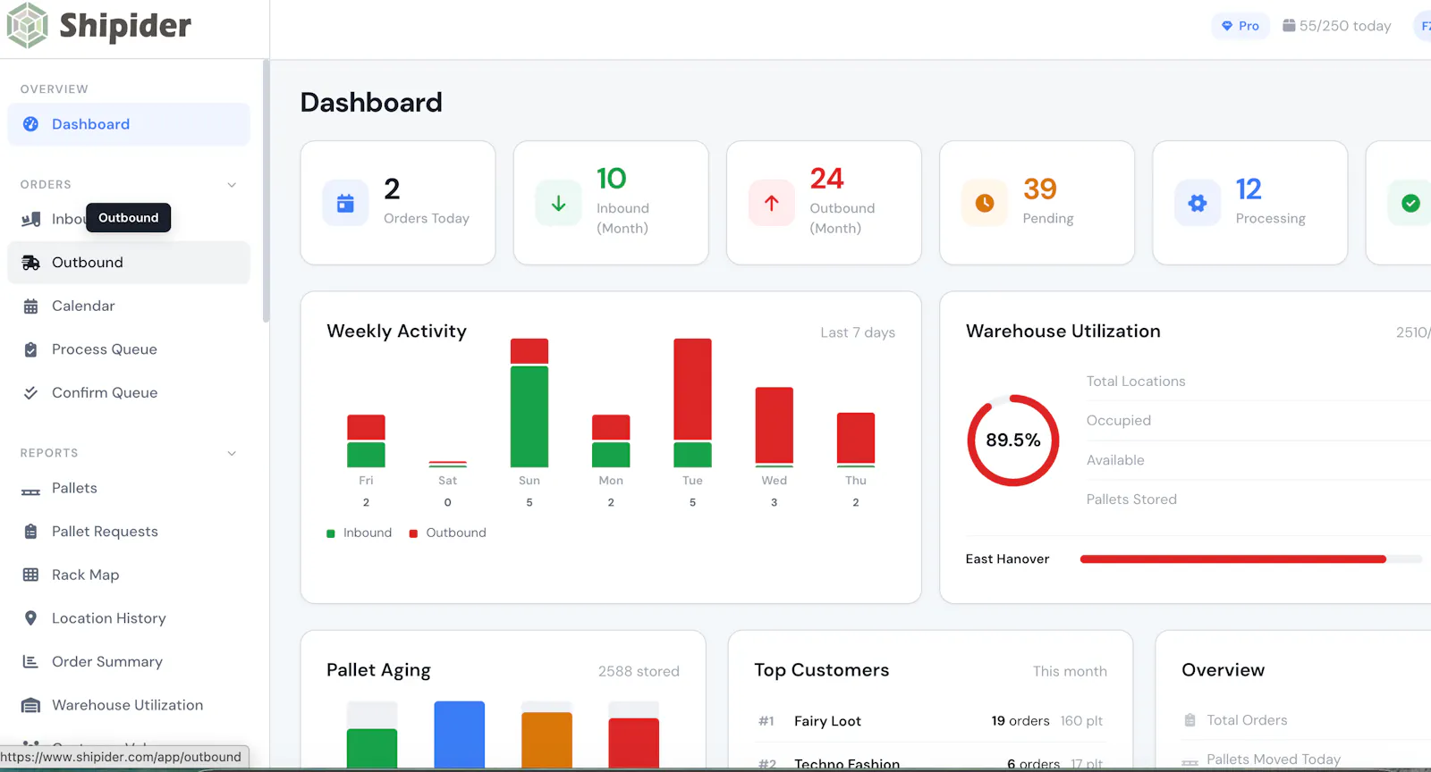 Shipider WMS screenshot 1
