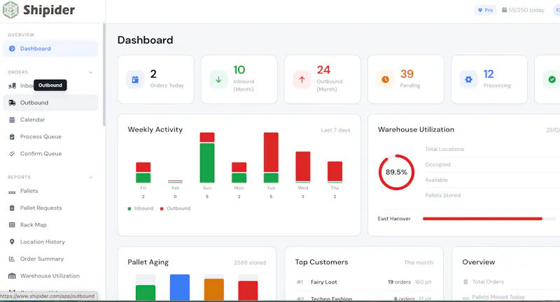 Shipider WMS screenshot 1